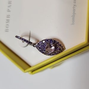 Bomb Party Earrings Rhodium Plated